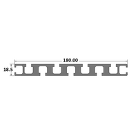 10-18018.5-0-12IN MODULAR SOLUTIONS EXTRUDED PROFILE 18.5MM X 180MM, CUT TO THE LENGTH OF 12 INCH